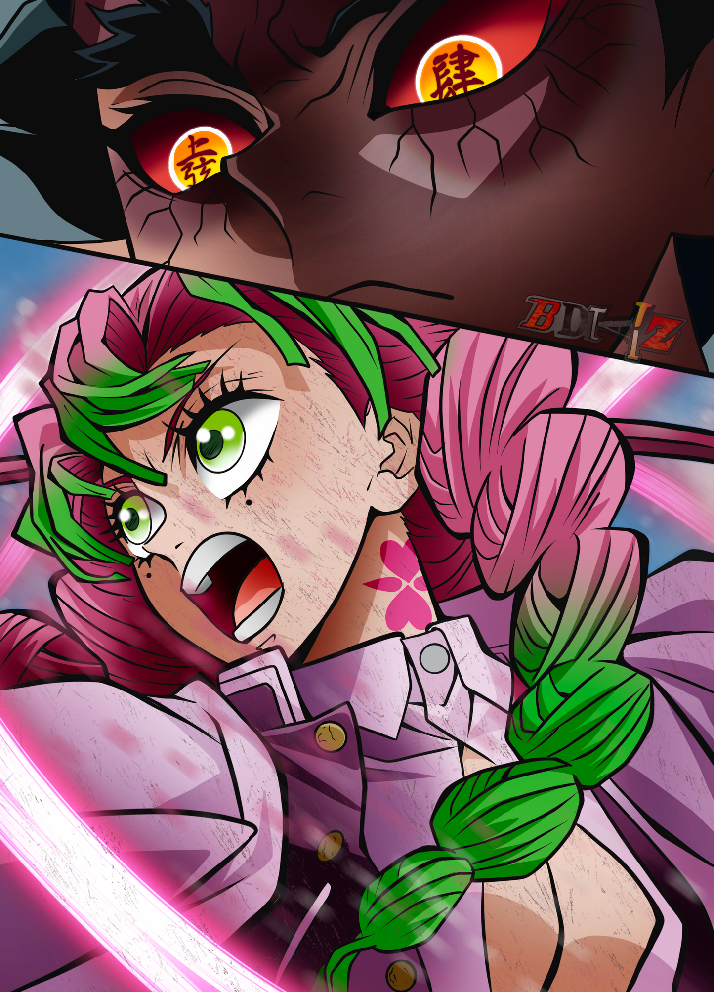 Demon Slayer Mitsuri(love Hashira) Vs Zohakuten (upper Moon 4)