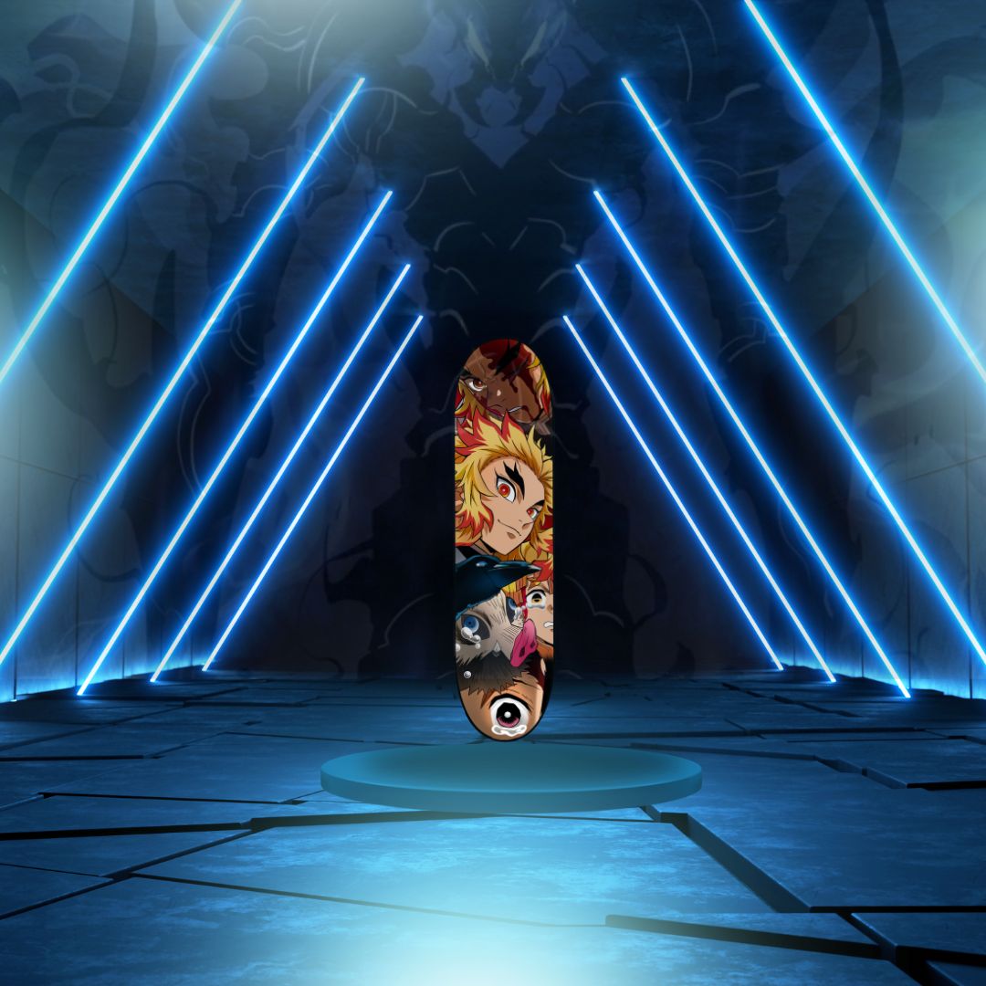 Kyōjurō Rengoku Custom Skateboard 8.0