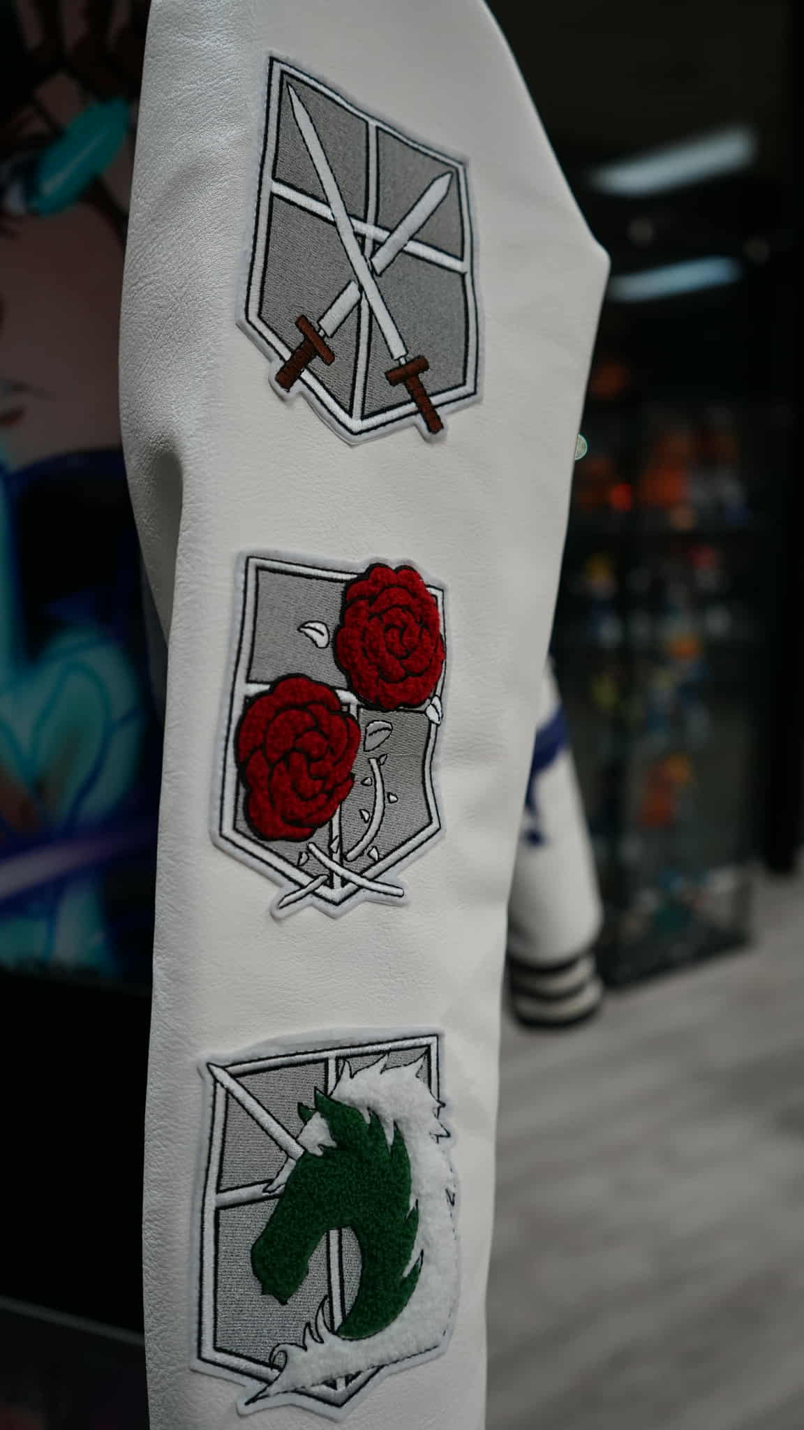 A.O.T Crop Varsity jacket