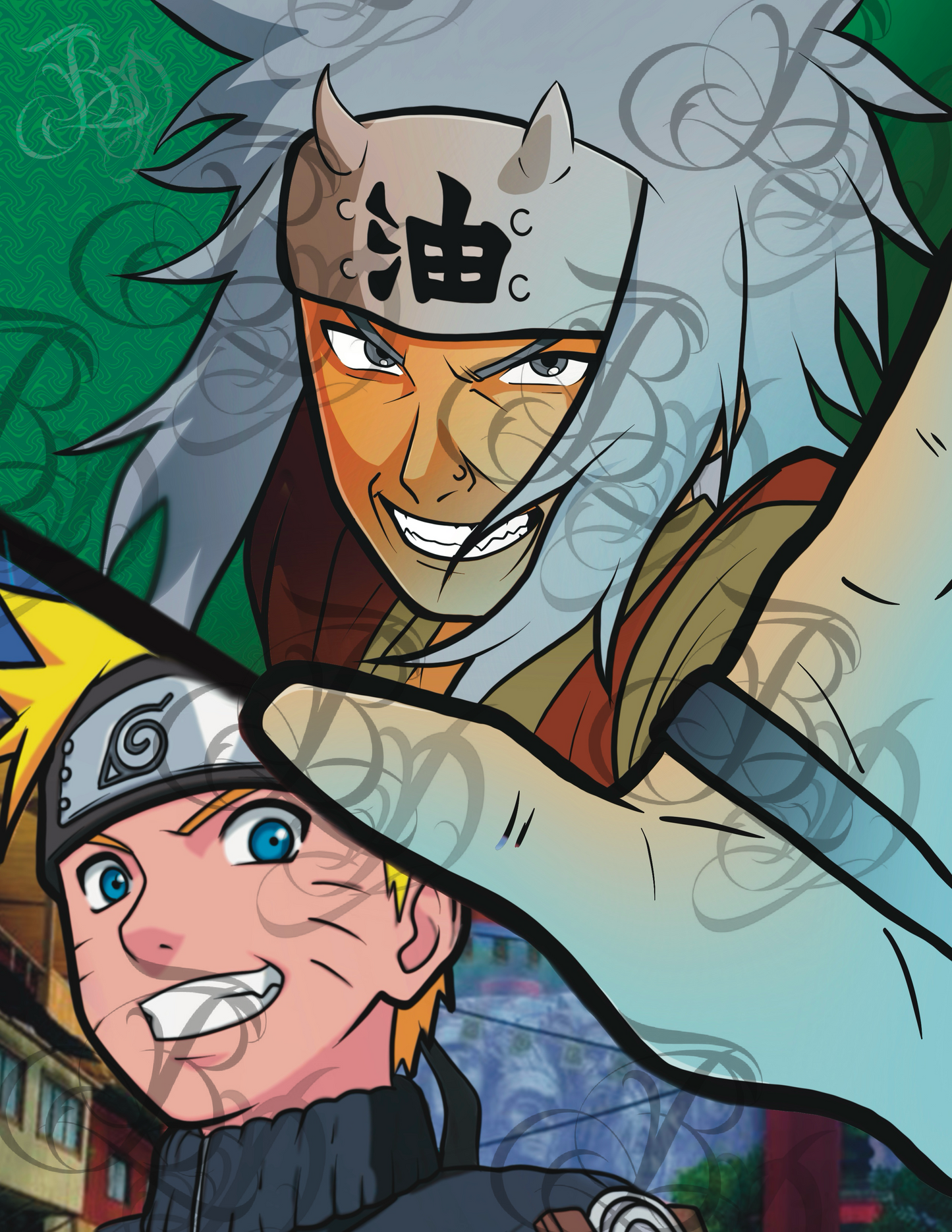 Naruto and Jiraiya
